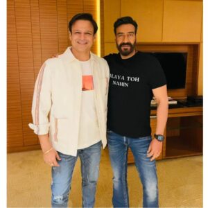 Vivek Oberoi Instagram - Happy birthday to my dear “Malik bhai” @ajaydevgn! You have been my big bro right from my debut in #Company 20 years ago this April. May this year take off for you with #Runway34 and many more. Wishing you good health and happiness always! Like in the pictures ….even in life, you will find me always by your side brother! Much love, your #Chandu

#april #potd
