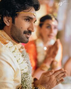 Aadhi Pinisetty Instagram - Celebrating Love♥️
Getting married in the presence of all our well wishers was truly a moment we’ll cherish forever. We seek for your blessings & love as we take on this new journey together ♥️
#Naadhi

Outfit : @dasariparvathiofficial 
Jewellery : @nacjewellers 
Styled by : @neeraja.kona 
Make up & Hair : @danam_mua 
Wedding Managers & Co Planners : @spizeweddingsandevents
Wedding Decor Designers & Co-planners : @thea3project
Photography : @theweddingstory_official