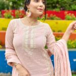 Aanchal Munjal Instagram - 'Desi girl' Alert! 🧚🏻‍♀️ These elegant kurtis with vibrant floral prints are my perfect companions for a casual day out, and this pink suit has my heart! ❤️ These outfits from @rangriti are breezy and comfortable, just perfect for the blooming summer weather. 🌞🌟 Shop them before they're gone! 👀🤩 📸 @lightbox_creation_ MUA @makeup_by_neha_ansari Hair @mrunaltambe_mua_hair.s