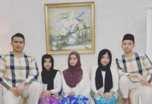 Aaron Aziz Instagram - Selamat Hari Raya semua. Maaf Zahir dan batin. #aaronazizfamily @diyanahalik @dahliaarissaaaron @dwiarianaaaron @danishanaqiaaron