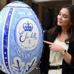 Amy Jackson Instagram - The wonderful @elephantfamily have done it again - giant painted eggs have landed on the streets of Chelsea! In celebration of the Queen's Platinum Jubilee, @elephantfamily have worked with seven talented artists to produce seven beautiful, hand-painted eggs which will be on display in Sloane Square, Duke of York Square and Pavilion Road until 12th June. The eggs will go to auction next year with all proceeds funding the charity's vital conservation work in South Asia and beyond. Do go and check them out - WE LOVE YOU LIZZY!! #EggsofanEra #ElephantFamily #Conservation Chelsea, London