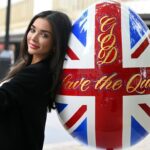 Amy Jackson Instagram - The wonderful @elephantfamily have done it again - giant painted eggs have landed on the streets of Chelsea! In celebration of the Queen's Platinum Jubilee, @elephantfamily have worked with seven talented artists to produce seven beautiful, hand-painted eggs which will be on display in Sloane Square, Duke of York Square and Pavilion Road until 12th June. The eggs will go to auction next year with all proceeds funding the charity's vital conservation work in South Asia and beyond. Do go and check them out - WE LOVE YOU LIZZY!! #EggsofanEra #ElephantFamily #Conservation Chelsea, London