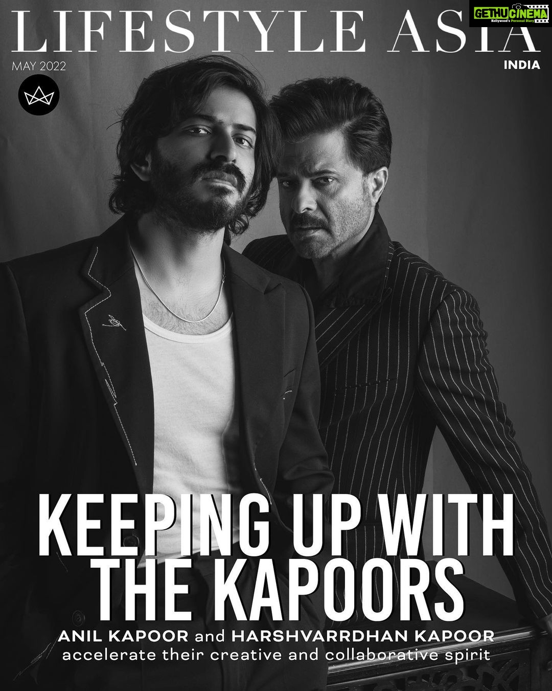 Anil Kapoor Instagram - #CoverAlert: Father-son, co-actors and now co-producers, Anil Kapoor (@anilskapoor) and Harshvarrdhan Kapoor (@harshvarrdhankapoor) present a perfect family portrait on the May cover of #LifestyleAsiaIndia. With a body of work that has inspired many actors across generations, #AnilKapoor is unstoppable even today. Ready for his next release - @netflix_in’s #Thar, the actor is joined by his son and actor, #HarshvarrdhanKapoor, who himself lives and breathes movies. With four impressive acting credits to his name now, Harsh also dons the producer’s hat with this new release. Stay tuned for all the pictures from this shoot, their exclusive interview and more. Editor-in-chief: Rahul Gangwani (@rahulgangs_) Photographer: Avani Rai (@avani.rai) Stylist: Saloni Parekh (@saloniparekh__), Assisted by Jainee (@jaineeebheda) Interview by: Analita Seth (@analitaseth) Anil Kapoor: Makeup Artist: Deepak Chauhan (@deepakchauhanartist) Hairstylist: Jaipal Raskar (WhyNot? by Zeeba) (@raskarjaipal from @whynot_byzeeba) Harshvarrdhan Kapoor HMU - Areej Shaikh Digital technician: Harman Achint (@iamharmanachint) Production house: Frizzon Productions (@frizzonproductions) Outfits: On Harshvarrdhan Kapoor: Suit - Adererror (@ader_error) On Anil Kapoor Suit - Tom Ford (@tomford) Shirt - Lemaire (@lemaire_official)