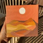 Anisha Victor Instagram - Time to move to Mars ✈️ #artforsanity💛 #art #artwrok #acrylic #acryliconcanvas #canvas #painting #acrylicpainting #mountains #sun #moon #mars #letsgo