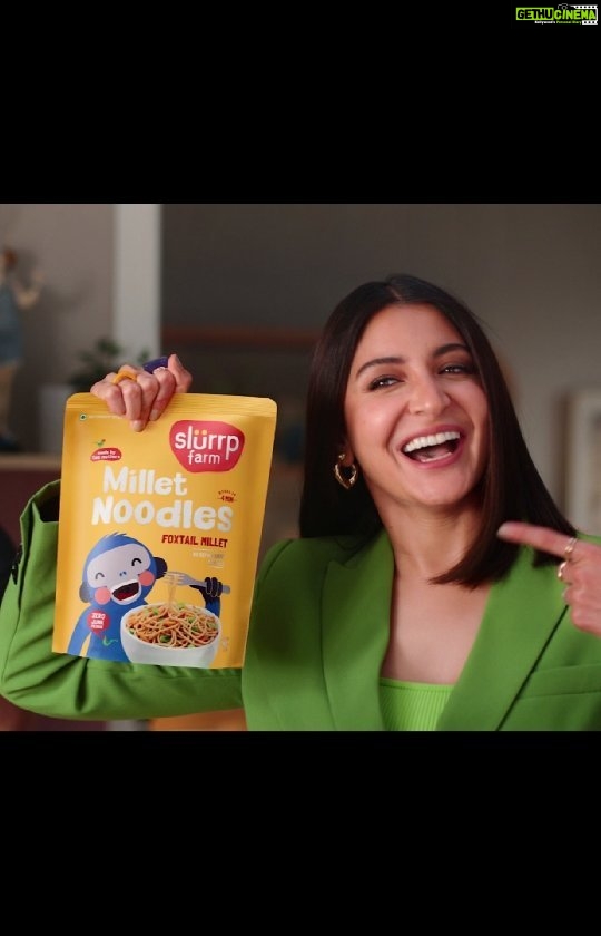 Anushka Sharma Instagram - When I first heard @slurrpfarm's #YesKaTimeAaGaya rap, I knew we were creating something special. Some experiences are universal to all parents, especially mothers, no? Such as that 4pm snack time, when our children inevitably ask for treats, like noodles! All mothers, including me, want what's best for our children. Sometimes that means having to say NO to those noodle cravings π But no more NOs. I want every mother to be able to say YES to her children, stress-free. And at Slurrp Farm we make it so easy, by replacing maida with millets and wholewheat flour. These noodles are a personal favourite - they're not fried AND made with little millets. It's just a very easy YES! #SlurrpFarm #MadeBy2Mothers #NoJunk #Millets #MadeInIndia #Sustainability