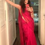 Archana Instagram - Coz rarely I feel this #color #redhot #redalert #red #alert #stop #stare #dare . . . #saree #indian #sareelove #desi #boom #fashion #love #indian #myindia #diljitdosanjh #diljit #lover