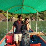 Archana Jois Instagram - Boat ride ⛵ #day4 #boat #boatride #secretbeach #honeymoonbeach #butterflybeach #agonda #goa #lastday