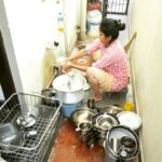 Archana Jois Instagram - Mother teaching her kids to do their fair share.. 😊 My sister @jois_vaishnavi isn't captured but we did wash them all! 😎 #staygrounded #stayhumble