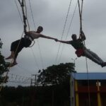 Archana Jois Instagram - Dad daughter duo doing masti in #thrillvalley and #funderapark at #yelagiri . BTW, very nice place to visit, suitable for young couples as well as families 😉 #zorbing #zipline #burmabridge #ropeactivities Yelagirihills, India