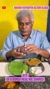 Ashish Vidyarthi Instagram - Behind The Scenes of the Super Meal @kripalamanna  and Me Shared at Gowdara Mudde Mane in Namma Bengaluru 😍🤤❤️
Have you watched this amazing vlog yet?
CLICK THE LINK IN BIO TO WATCH THE FULL VLOG..😍

#foodreel #ashishvidyarthi #ashishvidyarthiactorvlogs #kripalamanna #foodloverstv #bengaluru #nammabengaluru #southindia #mutton #ragimudde #nonvegfood #reelitfeelit #reelkarofeelkaro #reelsinstagram #reels #foodie #food #bts #behindthescenes #actorslife #actorvlogs