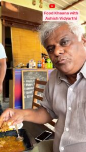 Ashish Vidyarthi Instagram - Amazing shikar mutton and aloo ke gutke at Farmer and Sons cafe at Ramnagar, Uttarakhand #foodreels #shikarmutton #alookegutke #pahadimutton #pahadiraita #pahadifood #food #reelkarofeelkaro #reelitfeelit #reelsinstagram #reels #ashishvidyarthiactorvlogs #foodkhaanawithashishvidyarthi #actorvlogs #behindthescenes #bts #actorslife #uttarakhand #northindia #jimcorbett #nationalpark Jim Corbett Uttarakhand