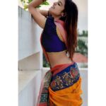 Dharsha Gupta Instagram – 💙🧡Do what you feel in your heart to be right – for you’ll be criticized anyway🧡💙
Saree- @nyrafashionsss