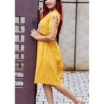 Dharsha Gupta Instagram - 💛The World is yours💛 Dress- @salwar_fabrics