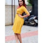 Dharsha Gupta Instagram - 💛Always in need of peace💛 Dress- @salwar_fabrics