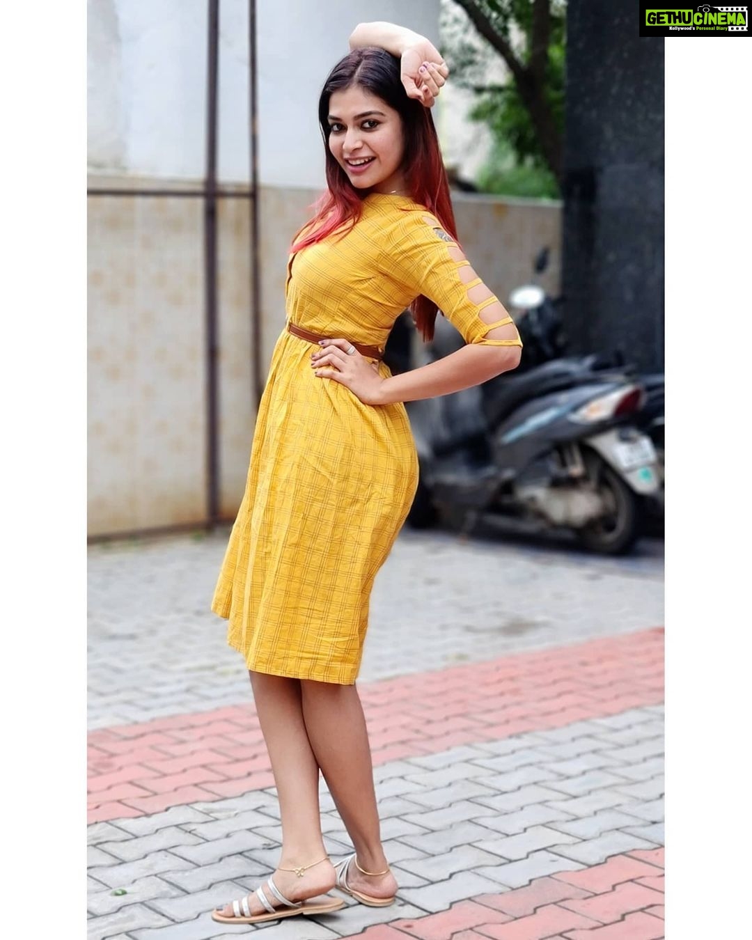 Dharsha Gupta Instagram - đź’›Always in need of peaceđź’› Dress- @salwar_fabrics