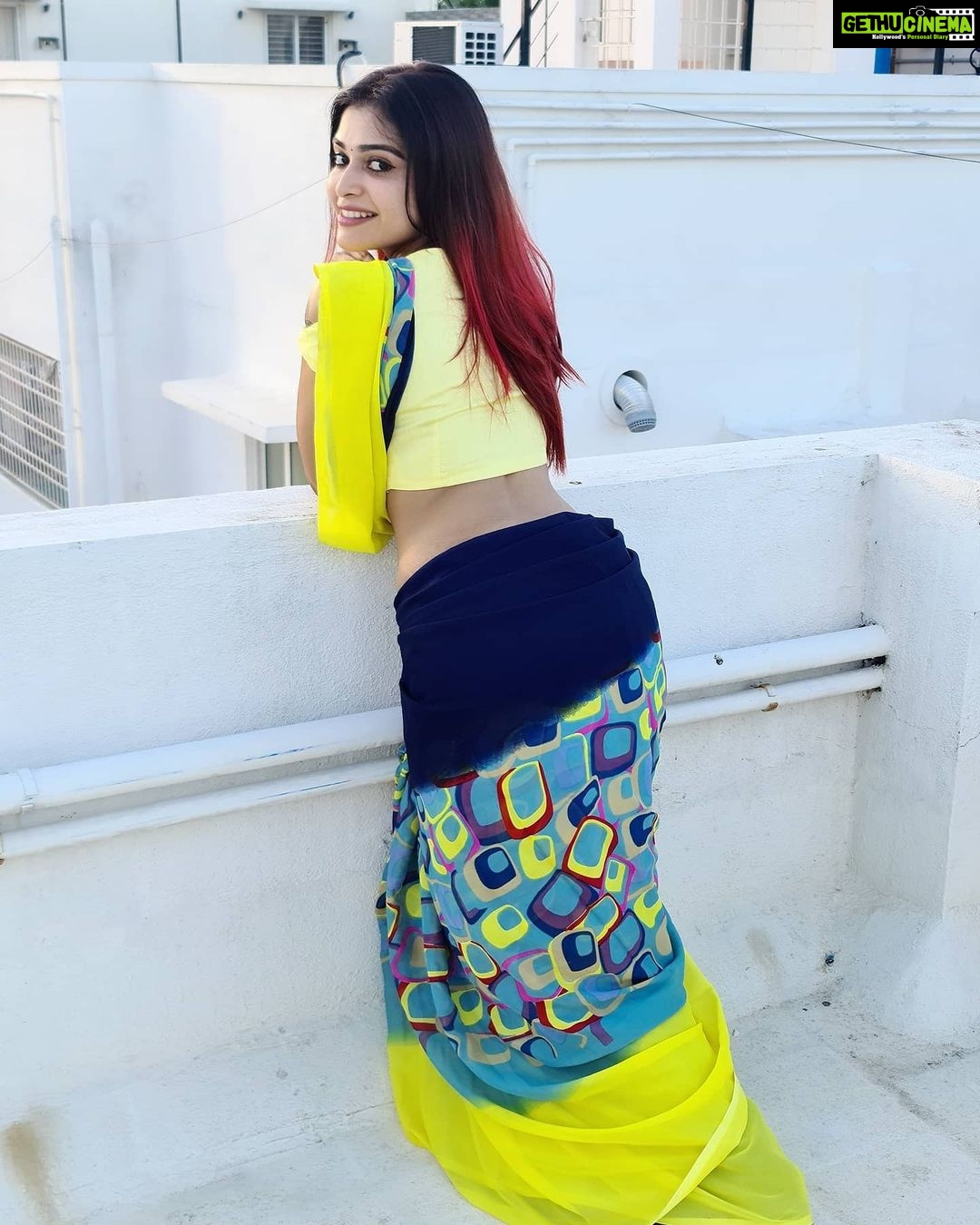 Dharsha Gupta Instagram - πππColor is a power which directly influences the soulπππ Saree- @happy._.sh0pping