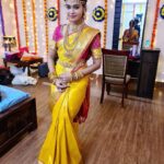 Dharsha Gupta Instagram – 💛❤ A saree is not simply an outfit. It’s a power, an identity, a language❤💛
Blouse design- @dsalwar 
Jewelry- @chennai_jazz