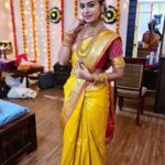 Dharsha Gupta Instagram – 💛❤ A saree is not simply an outfit. It’s a power, an identity, a language❤💛
Blouse design- @dsalwar 
Jewelry- @chennai_jazz
