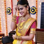 Dharsha Gupta Instagram – 💛❤ A saree is not simply an outfit. It’s a power, an identity, a language❤💛
Blouse design- @dsalwar 
Jewelry- @chennai_jazz