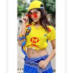 Dharsha Gupta Instagram - 😇Always my favorite is csk😇 😇Waiting & Wanting to win😇 Pic- @talentwood.in