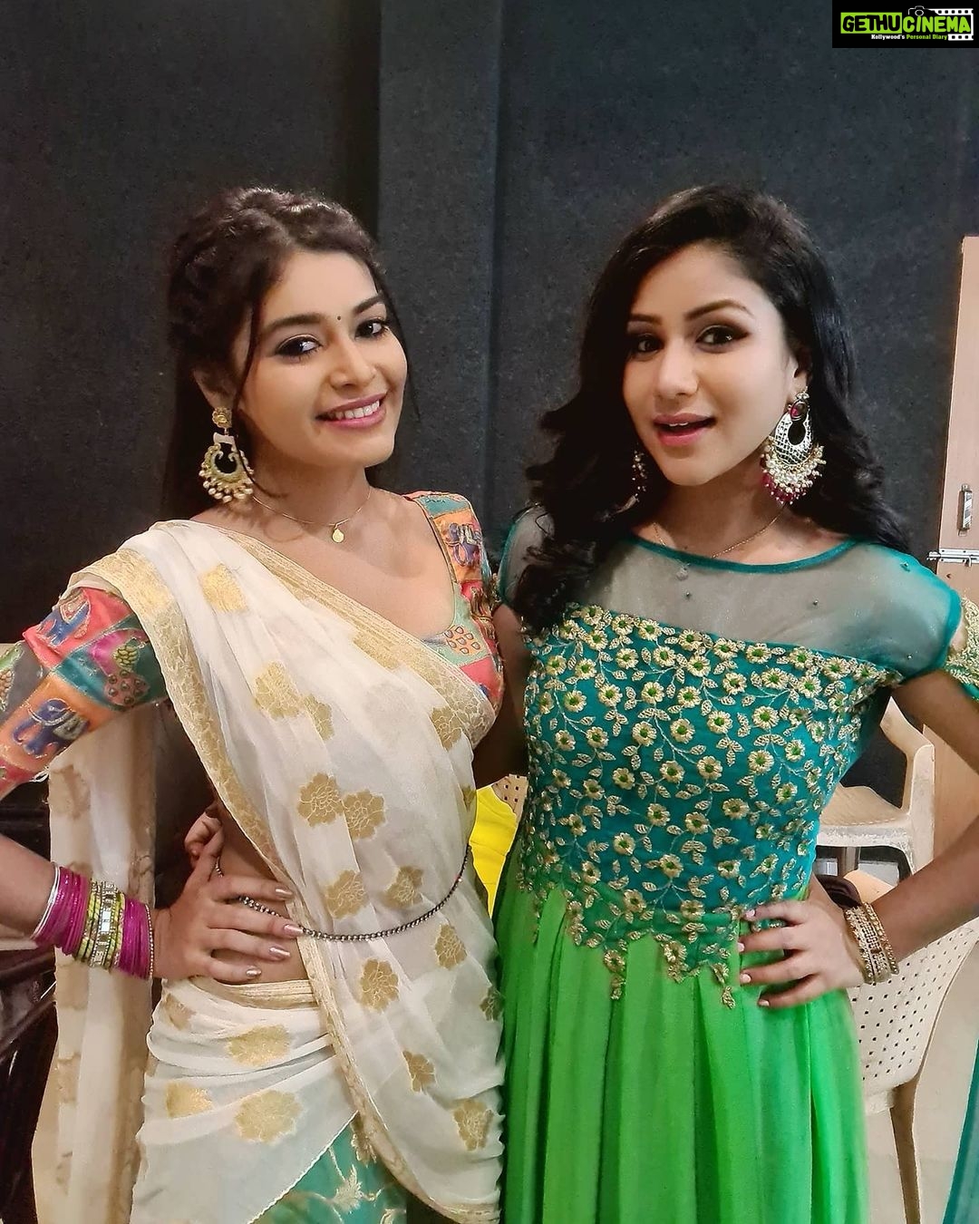 Dharsha Gupta Instagram - Don't miss our Amman spl show on Sunday @2.30pm @vijaytelevision @alya_manasa @gabriellacharlton_
