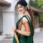 Dharsha Gupta Instagram - 💚🤍Only a life lived for others is a life worthwhile🤍💚 Hairstylist- @mani_stylist_ Costume- @ivalinmabia Pic- @sathish_photography49