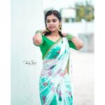 Dharsha Gupta Instagram - 💚🤍💚🤍💚🤍 Pc - @raj_isaac_photography Saree- @gritty_haute_couture