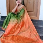 Dharsha Gupta Instagram - 🧡💚Saree can't replace anyother costumes💚🧡 💚🧡Gudmrng🧡💚 Saree - @lilly_fashions