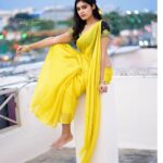 Dharsha Gupta Instagram – 💛Few more remaining pics in this saree💛
💛Gudeve💛
Pc – @raj_isaac_photography