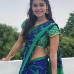 Dharsha Gupta Instagram - 💚💙Saree is alwyz my fav💙💚 💙💚Alwyz in luv wid our tradition💚💙 💚💙Gudeve💙💚