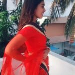 Dharsha Gupta Instagram - ❤️Red saree love❤️
