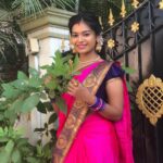 Dharsha Gupta Instagram - I luv dis pink saree💖💙 Blouse designer - @feathersurabi.ds . . . . . . . . . #blousedesigns #blouse #blousedesign #saree #sareeblousedesigns #sareelovers #pink #love #loveyourself #live #life #happy #happyme #fun