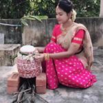 Dharsha Gupta Instagram - Happy pongal Costume - @feathersurabi.ds . . . . . . . . . . . . #pongal #happypongal #traditional #halfsaree #saree #sareeblousedesigns