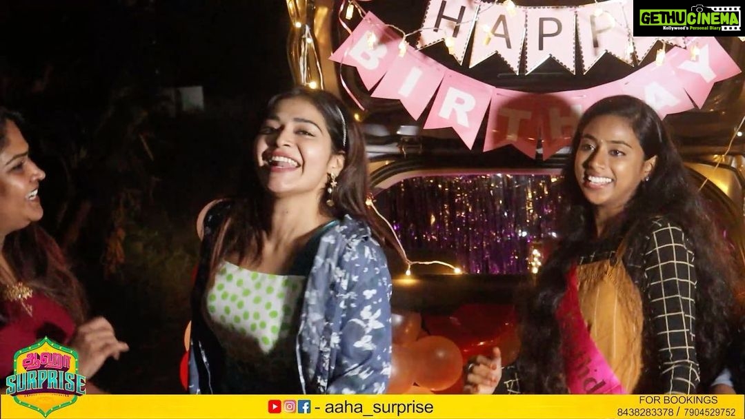 Dharsha Gupta Instagram - Surprised @dharshagupta ‘s friend on her special day #dharshagupta #celebrity #celebrities #celebritynews #vijaytv #tv #cwc #cookwithcomali #cookwithcomali2 #birthday #birthdaygirl #birthdaycake #surprise #surprisebirthday #coimbatore #eventmanagement #eventplanner #eventdecor #cardecoration #midnightsurprise #car #cardecor
