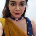 Dharsha Gupta Instagram - 🥰🥰 Saree- @ashas_womens_collection Blouse- @yaradesigners Hairstylist- @devipriya_makeover Jewelry- @chennai_jazz