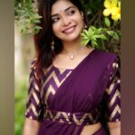 Dharsha Gupta Instagram - 💛💜அவமானத்தின் வலி அழகிய வாழ்க்கைக்கான வழி💜💛 Saree & blouse- @_niha_classiccorner_cc Pic- @kavinjeyaraj