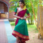 Dharsha Gupta Instagram – 💚❤தைரியம் பயத்தை விட ஒரு படி மேலே உள்ளது❤💚
Hairstylist- @abirami.bl 
Costume- @dithyasfarago
Pic- @freezingweds_by_rajisaac