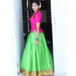 Dharsha Gupta Instagram - 💗💚The greatest thing in life is to keep your mind young💚💗 Costume- @kaavyareddycouturestudio