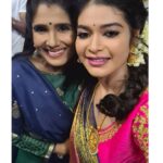 Dharsha Gupta Instagram - 💗💜Never ending bond💜💗 @kanithiru10 @anuradhasriramofficial @sivaangi.krish Saree & nlouse- @rose_petals_collections