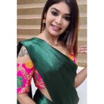 Dharsha Gupta Instagram - 💚💗Falling down is an accident, standing up is our confident💗💚 Blouse- @vbsarees_devi
