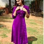 Dharsha Gupta Instagram - 💜Look for something positive in every day, even if some days you have to look a little harder💜 Dress- @shine_make_shopping