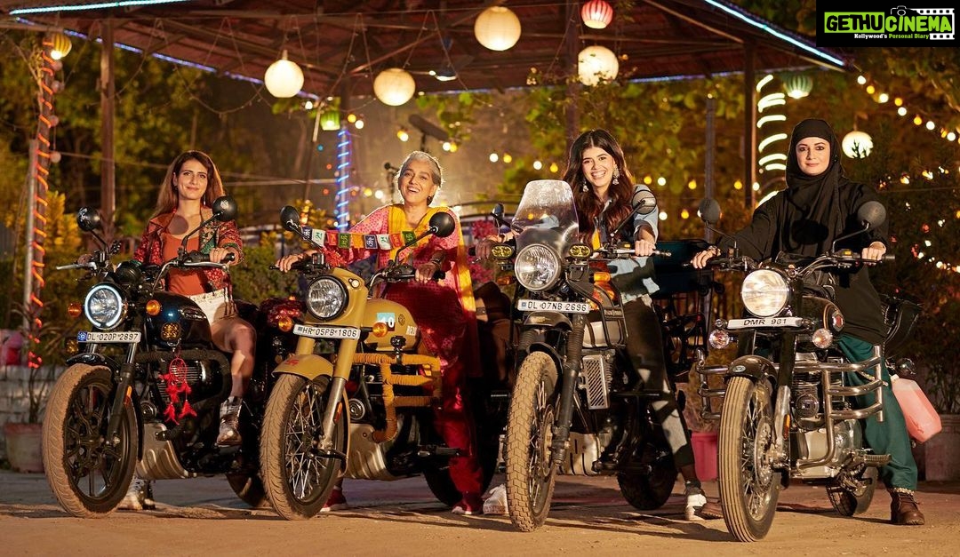 Dia Mirza Instagram - So excited about this new journey β€οΈπ«π Join the ride of a lifetime with Dhak Dhak, as four women ride to the highest motorable pass in the world on an exciting journey of self discovery! @fatimasanashaikh #RatnaPathak @diamirzaofficial @sanjanasanghi96 @viacom18studios #OutsidersFilms @blmpictures @dudeja_sahaab @parijat_joshi @taapsee @ajit_andhare @pranjalnk @aayush_blm India