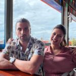 Divyanka Tripathi Instagram - I warned him...I'll post all his funny face pictures now! Someone can't sit straight!!!🥴 Pattaya Beer Garden