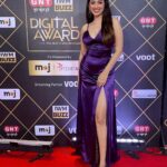 Eshanya Maheshwari Instagram – #photodump from last night 💜
 At #iwmbuzzdigitalawards2022 

Outfit by @maheswariswati 💜

#awardsnight #longdress #styleblogger #fashionblogger #esshanyamaheshwari #ootn #esshanya #💜 Taj Lands End, Mumbai