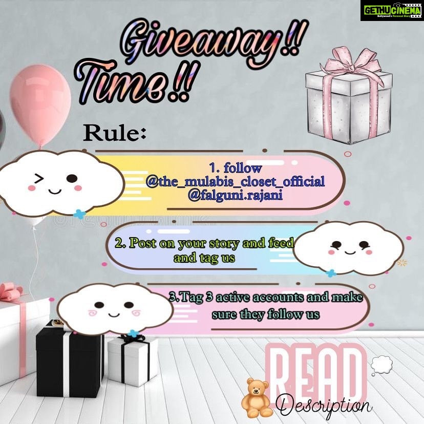 Falguni Rajani Instagram - ⚠️⚠️⚠️⚠️GIVEAWAY TIME⚠️⚠️⚠️⚠️ COLLABORATIVE GIVEAWAY WORTH 3k.. Is now live.. *RULES TO WIN THE GIVEAWAY * 1. Follow all the mentioned Instagram accounts:- @falguni.rajani @the_mulabis_closet_official 2. Mention 3 friends in the comment section and they also must be following all the mentioned pages {Note- every mentioned page has posted the giveaway post, even better if you go comment on everybody’s post} . 3. Share this post to your stories and tag all the mentioned accounts (if your account is private take screenshots and DM us) . 4.More you tag and reshare, it’s better. . 5. Fake accounts and accounts made only for the giveaway are already out of the list- ONLY TRUE EFFORTS COUNT . Winner Announcement date is 20th may All the best everybody ❤️☺️ . . #giveaway #newyear #post #valentines #ınstagood #instagram #india #inspiration #instafood #insta #illustration #trend #explore #explorepage ✨ #wingiveaway #collaboration