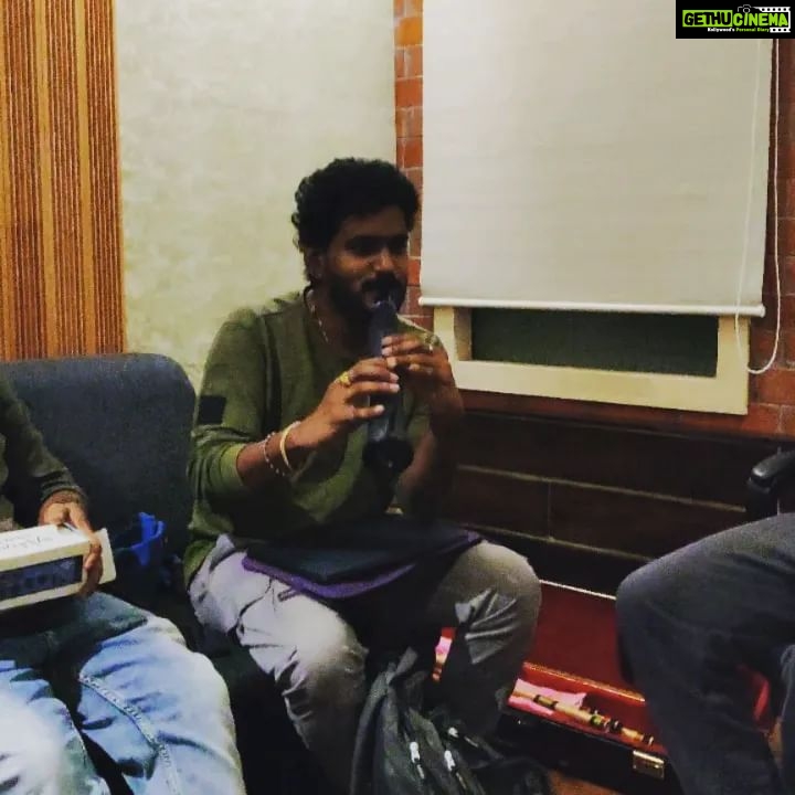 Haricharan Instagram - @nikhilramtp Loves his Gadgets. He was showing off the Sylphyo from @aodyoinstruments . 2 Bar Q Studios