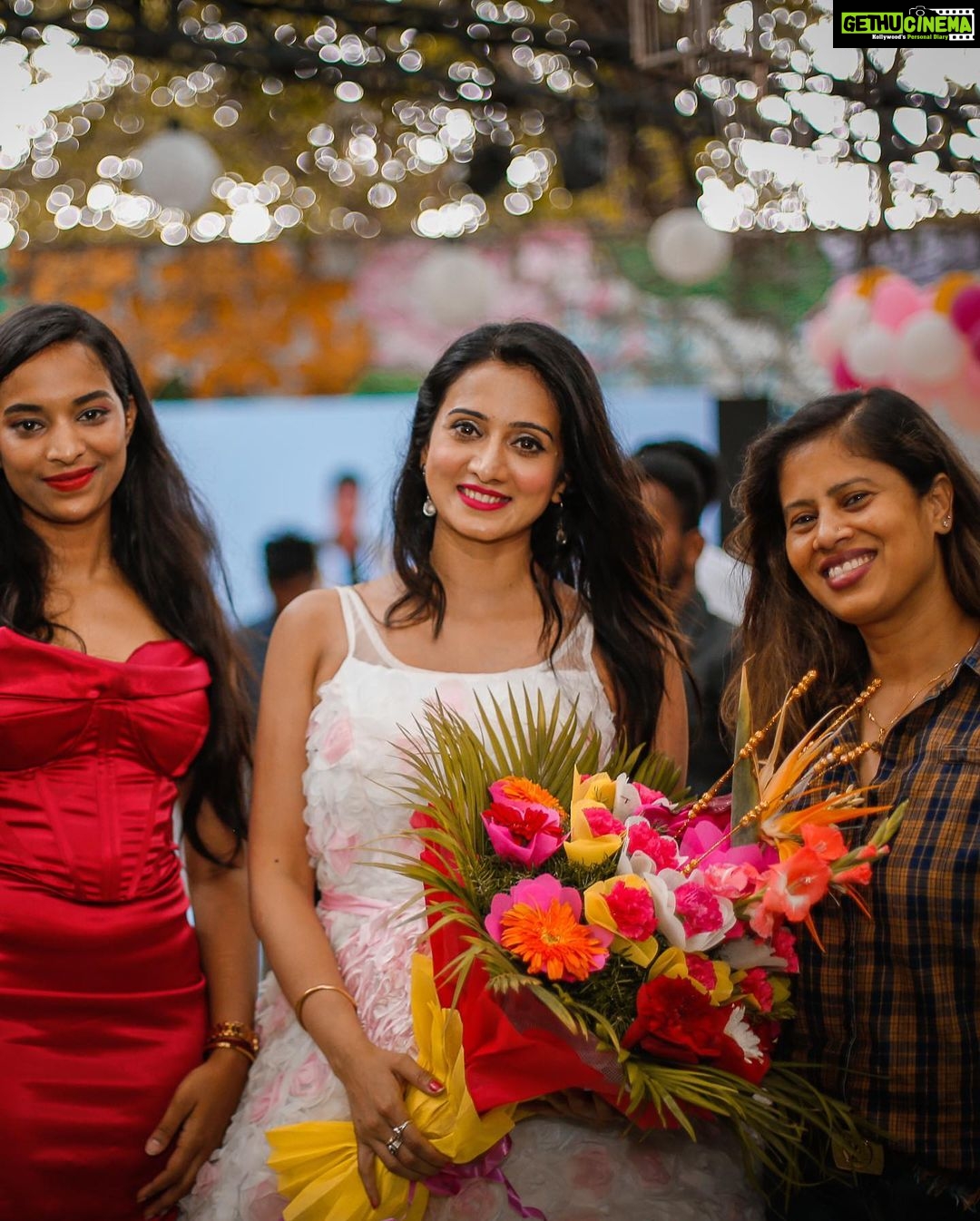 Harshika Poonacha Instagram - Dolled up for real on my birthday May 1st 2022 π₯³π Day 1 birthday celebration was as beautiful as my dress πππ Thankyou everyone for making it super special for me π Special thanks to my friend @ankittiwari for coming all the way from Mumbai and gracing the occasion,Also singing a beautiful song for me π Thankyou team #Marakasthra for making my birthday even more special and all my beautiful friends for your graceful presence. Jay and Meghu I love you guys β₯οΈ Also my fans for your lovely wishes and msgs which has not stopped even now π . . . . Thankyou @shreedesignersboutique for designing this beautiful gown for my birthday and making me look like a doll πππ It was super special π Pebble