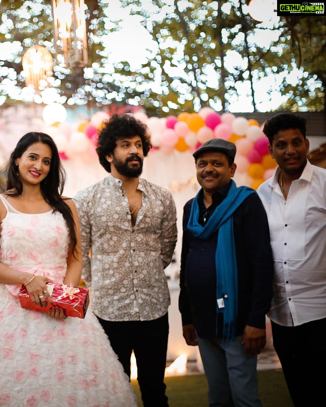 Harshika Poonacha Instagram - Dolled up for real on my birthday May 1st 2022 π₯³π Day 1 birthday celebration was as beautiful as my dress πππ Thankyou everyone for making it super special for me π Special thanks to my friend @ankittiwari for coming all the way from Mumbai and gracing the occasion,Also singing a beautiful song for me π Thankyou team #Marakasthra for making my birthday even more special and all my beautiful friends for your graceful presence. Jay and Meghu I love you guys β₯οΈ Also my fans for your lovely wishes and msgs which has not stopped even now π . . . . Thankyou @shreedesignersboutique for designing this beautiful gown for my birthday and making me look like a doll πππ It was super special π Pebble