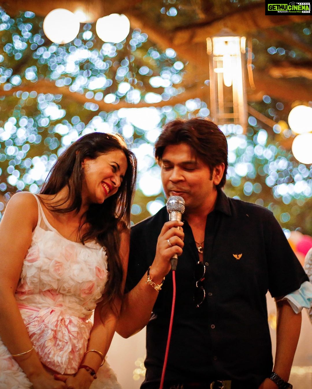 Harshika Poonacha Instagram - Dolled up for real on my birthday May 1st 2022 π₯³π Day 1 birthday celebration was as beautiful as my dress πππ Thankyou everyone for making it super special for me π Special thanks to my friend @ankittiwari for coming all the way from Mumbai and gracing the occasion,Also singing a beautiful song for me π Thankyou team #Marakasthra for making my birthday even more special and all my beautiful friends for your graceful presence. Jay and Meghu I love you guys β₯οΈ Also my fans for your lovely wishes and msgs which has not stopped even now π . . . . Thankyou @shreedesignersboutique for designing this beautiful gown for my birthday and making me look like a doll πππ It was super special π Pebble