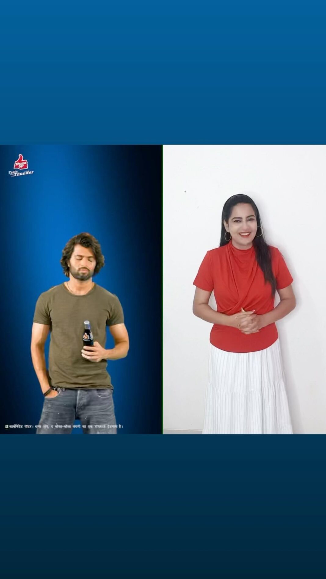 Himaja Instagram - Grab A ThumsUp Bottle from @thedeverakonda Take a Sip, Say Toofan and Get Ready to Bring the Toofan! Share your Remix video to win some awesome merchandise! #ThumsUpStrong #PaidPromotion @thumsupofficial @thedeverakonda